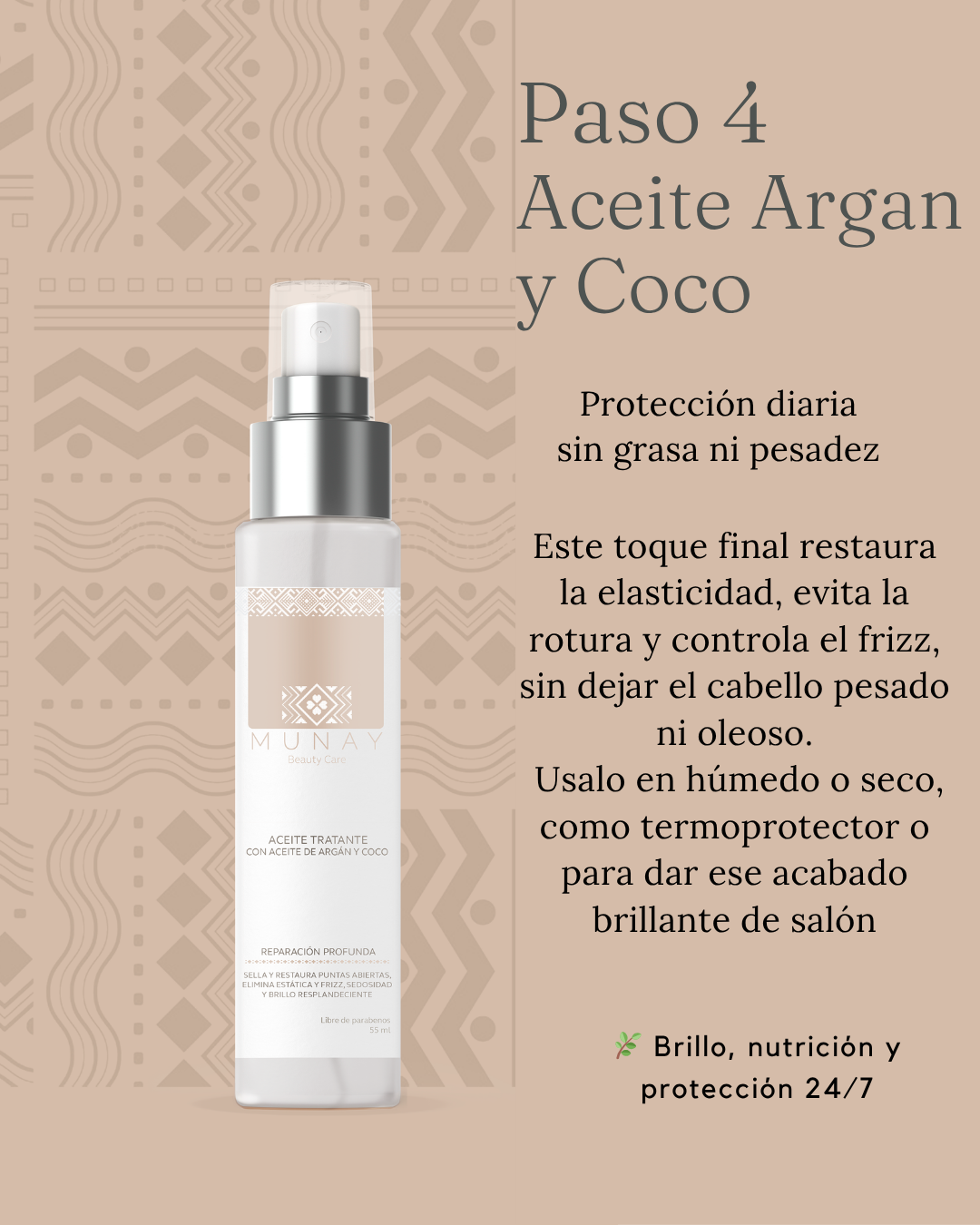 Aceite Tratante de Argan y Coco Munay